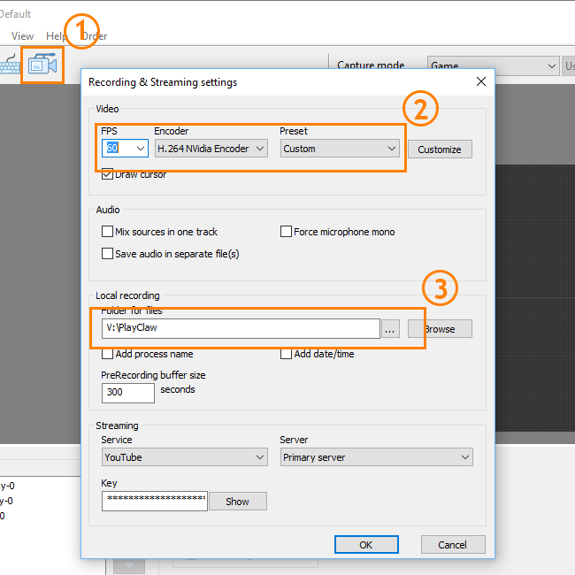 how to record audio only play claw 5